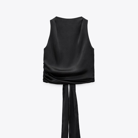 Zara Tops - Zara OPEN BACK SATIN EFFECT TOP